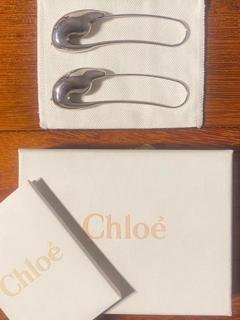Sterling Silver Abstract Drop Earrings - Silver